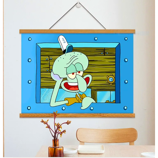 Squidward Laughing Hanging Canvas Decor